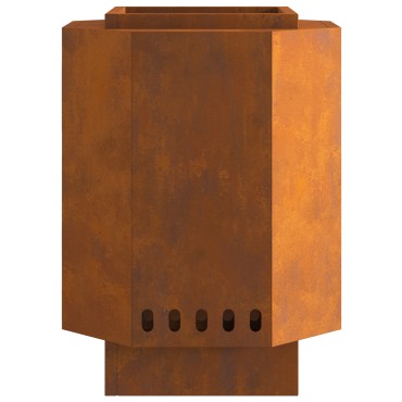 vidaXL Ατμομηχανάρα Χωρίς Καπνό 38x38x51 εκ. Από Weathered Ατσάλι