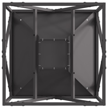 vidaXL Φωτιά Μπολ Μαύρο 50 x 50 x 35 cm Ατσάλι Σκληρυθέν στον Αέρα