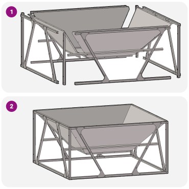 vidaXL Φωτιά Μπολ Μαύρο 80 x 80 x 40 cm Ατσάλι Σκληρυθέν στον Αέρα
