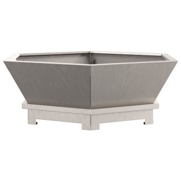 vidaXL Εστία Φωτιάς Εξαγωνική 75x75x28 εκ. Ανοξείδωτο Χάλυβα