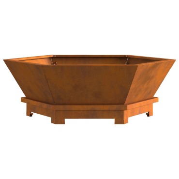 vidaXL Εστία Φωτιάς Εξαγωνική 75x75x28 εκ. Ανοξείδωτο Χάλυβα