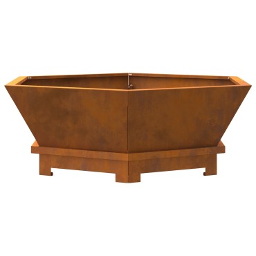 vidaXL Εστία Φωτιάς Εξαγωνική 75x75x28 εκ. Ανοξείδωτο Χάλυβα