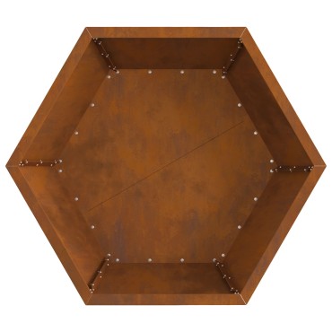 vidaXL Εστία Φωτιάς Εξαγωνική 75x75x28 εκ. Ανοξείδωτο Χάλυβα