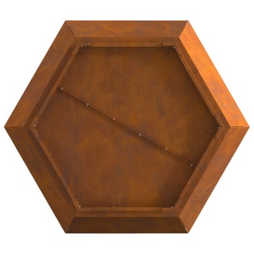 vidaXL Εστία Φωτιάς Εξαγωνική 75x75x28 εκ. Ανοξείδωτο Χάλυβα