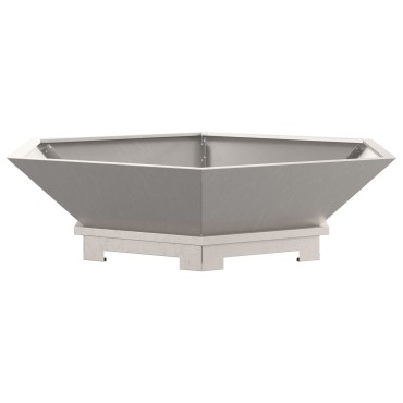 vidaXL Εστία Φωτιάς Εξαγωνική 100x100x28 εκ Ανθεκτικό Ατσάλι