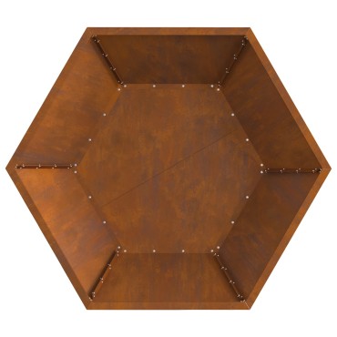 vidaXL Εστία Φωτιάς Εξαγωνική 100x100x28 εκ Ανθεκτικό Ατσάλι