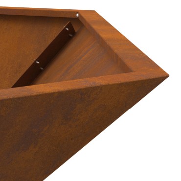 vidaXL Εστία Φωτιάς Εξαγωνική 100x100x28 εκ Ανθεκτικό Ατσάλι