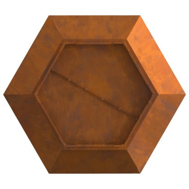 vidaXL Εστία Φωτιάς Εξαγωνική 100x100x28 εκ Ανθεκτικό Ατσάλι