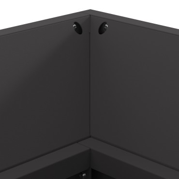 vidaXL Μαντεμένια Φωτιά με Αποθήκη Ξύλων Μαύρη 160x45x35 εκ. Ατσάλι