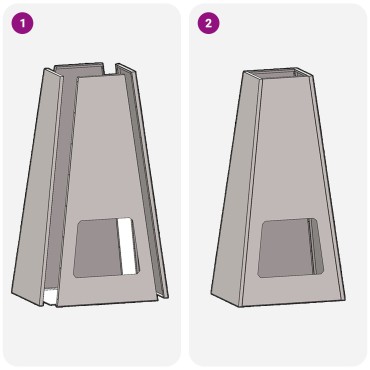 vidaXL Φωτιστικό Κάτω Χώρου Μαύρο 50x35x100 εκ. Ατσάλι