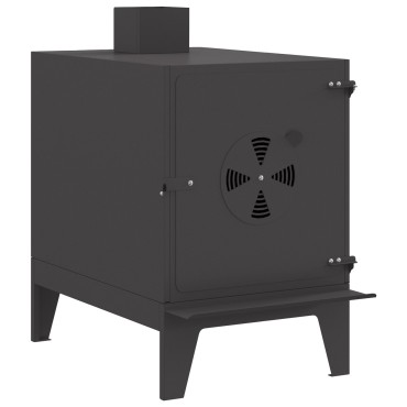 vidaXL Σόμπα Κάμπινγκ με Καμινάδα Μαύρη 35x50x60 εκ Ατσάλι