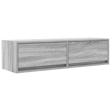 vidaXL Κονσόλα Τηλεόρασης Γκρι Σονομά 100x31x25,5cm Επεξεργασμένο Ξύλο