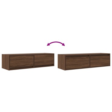 vidaXL Κάμπινγκ TV Καφέ Δρυς 100x31x25,5cm Επεξεργασμένο Ξύλο