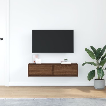 vidaXL Κάμπινγκ TV Καφέ Δρυς 100x31x25,5cm Επεξεργασμένο Ξύλο