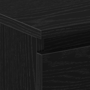 vidaXL Κομοδίνα με Συρτάρια 2 τεμ. Μαύρη Δρυς 30x30x40 εκ
