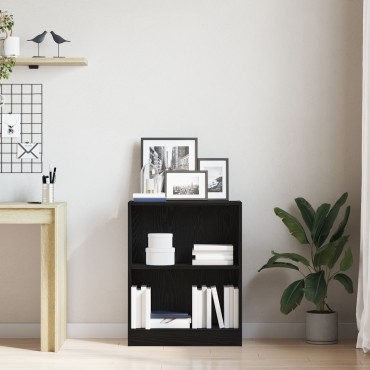 VidaXL Βιβλιοθήκη Μαύρη 60x24x76cm Επεξεργασμένο Ξύλο 1 τεμ.