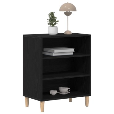 vidaXL Πλαϊνό Γραφείο Μαύρο Δρυς 57x35x70cm Από ξύλο 1 τεμ.