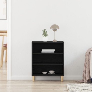 vidaXL Πλαϊνό Γραφείο Μαύρο Δρυς 57x35x70cm Από ξύλο 1 τεμ.