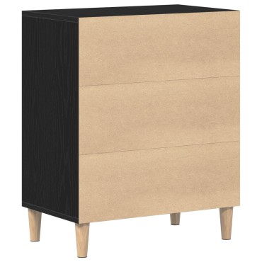 vidaXL Πλαϊνό Γραφείο Μαύρο Δρυς 57x35x70cm Από ξύλο 1 τεμ.