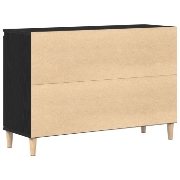 vidaXL Πλαϊνό Γραφείο Μαύρο Δρυς 101x35x60cm Φτιαγμένο από ξύλο 1 τεμ.