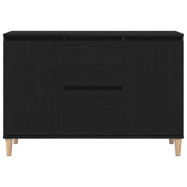 vidaXL Πλαϊνό Γραφείο Μαύρο Δρυς 101x35x60cm Φτιαγμένο από ξύλο 1 τεμ.