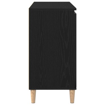 vidaXL Πλαϊνό Γραφείο Μαύρο Δρυς 101x35x60cm Φτιαγμένο από ξύλο 1 τεμ.