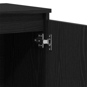 vidaXL Πλαϊνό Γραφείο Μαύρο Δρυς 101x35x60cm Φτιαγμένο από ξύλο 1 τεμ.