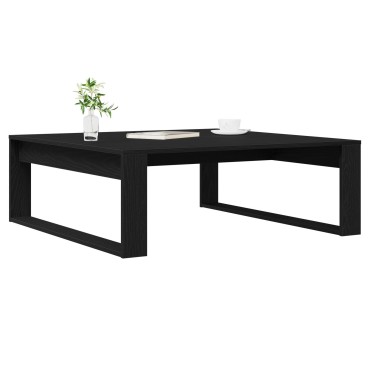 vidaXL Τραπεζάκι σαλονιού Μαύρο Δρυς 100x100x35cm Επεξεργασμένο ξύλο 1 τεμ.
