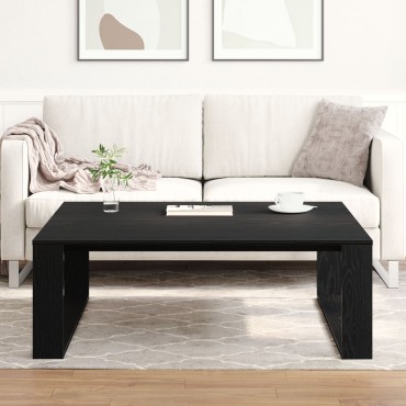 vidaXL Τραπεζάκι σαλονιού Μαύρο Δρυς 100x100x35cm Επεξεργασμένο ξύλο 1 τεμ.