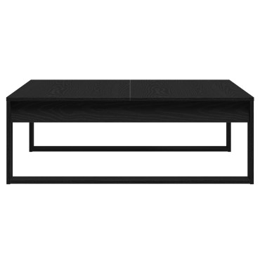vidaXL Τραπεζάκι σαλονιού Μαύρο Δρυς 100x100x35cm Επεξεργασμένο ξύλο 1 τεμ.