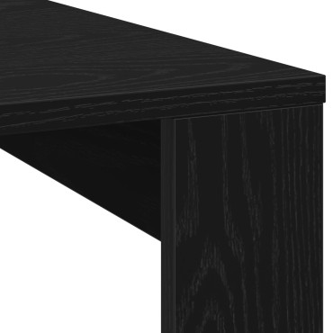 vidaXL Τραπεζάκι σαλονιού Μαύρο Δρυς 100x100x35cm Επεξεργασμένο ξύλο 1 τεμ.