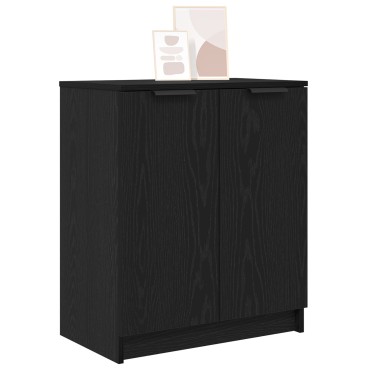 vidaXL Ντουλάπα Παπουτσιών Μαύρο Δρυς 59x35x70cm Επεξεργασμένο Ξύλο 1 τεμ.