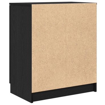 vidaXL Ντουλάπα Παπουτσιών Μαύρο Δρυς 59x35x70cm Επεξεργασμένο Ξύλο 1 τεμ.