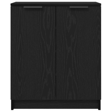 vidaXL Ντουλάπα Παπουτσιών Μαύρο Δρυς 59x35x70cm Επεξεργασμένο Ξύλο 1 τεμ.