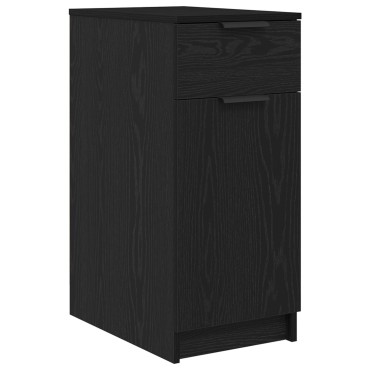 vidaXL Γραφείο Ντουλάπι σε Μαύρη Βελανιδιά - 33x50x75cm - Φτιαγμένο από Επεξεργασμένο Ξύλο
