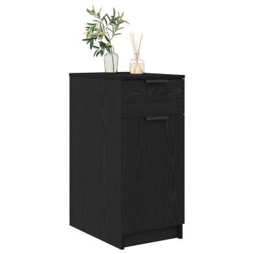 vidaXL Γραφείο Ντουλάπι σε Μαύρη Βελανιδιά - 33x50x75cm - Φτιαγμένο από Επεξεργασμένο Ξύλο