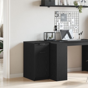 vidaXL Γραφείο Ντουλάπι σε Μαύρη Βελανιδιά - 33x50x75cm - Φτιαγμένο από Επεξεργασμένο Ξύλο