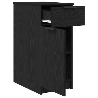 vidaXL Γραφείο Ντουλάπι σε Μαύρη Βελανιδιά - 33x50x75cm - Φτιαγμένο από Επεξεργασμένο Ξύλο