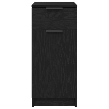 vidaXL Γραφείο Ντουλάπι σε Μαύρη Βελανιδιά - 33x50x75cm - Φτιαγμένο από Επεξεργασμένο Ξύλο