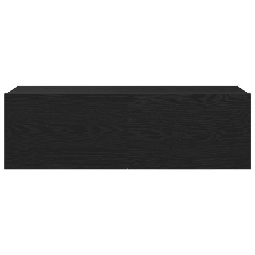 vidaXL Κόγχες τηλεόρασης 2 τεμ. Μαύρο Δρύς 100x30x30cm Επεξεργασμένο ξύλο