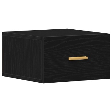 VidaXL Τοίχου Κομοδίνο Μαύρη Βελανιδιά 35x35x20 εκ 1 τεμ.