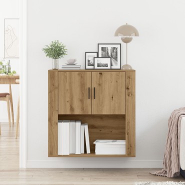 vidaXL Ντουλάπα Τοίχου  Καλλιτεχνικού Δρυός 80x33x80cm Μοριοσανίδα 1 τεμ.