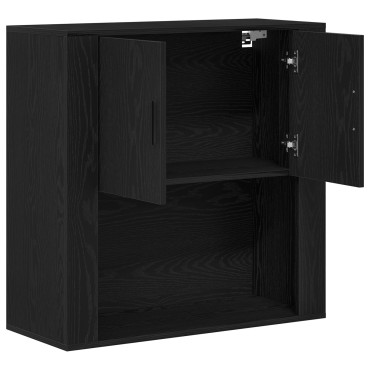 vidaXL Ντουλάπα Τοίχου Μαύρη Οξυά 80x33x80cm Επεξεργασμένο Ξύλο 1 τεμ.