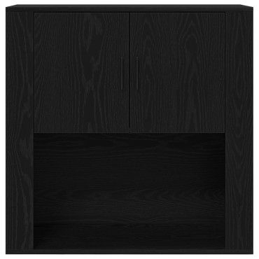 vidaXL Ντουλάπα Τοίχου Μαύρη Οξυά 80x33x80cm Επεξεργασμένο Ξύλο 1 τεμ.