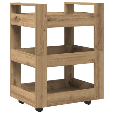 vidaXL Κουζίνα Τρόλεϊ Artisan Oak 60x45x80cm Μηχανική Ξυλεία