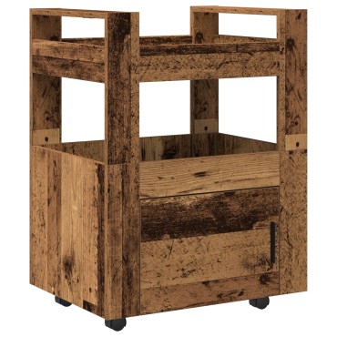 vidaXL Καρότσι Κουζίνας Παλιού Ξύλου 60x45x80cm Επεξεργασμένο Ξύλο 1 τεμ.