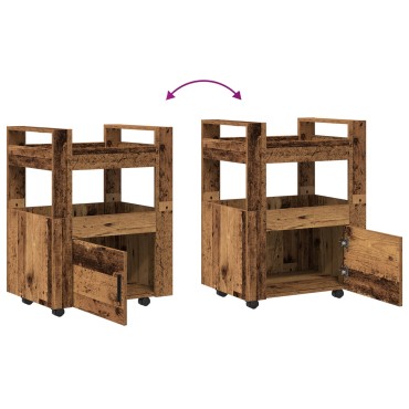 vidaXL Καρότσι Κουζίνας Παλιού Ξύλου 60x45x80cm Επεξεργασμένο Ξύλο 1 τεμ.