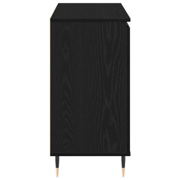 vidaXL Σύνθετο με Πόρτες & Συρτάρια Μαύρο Δρυς 101,5x35x70cm 1 τεμ.
