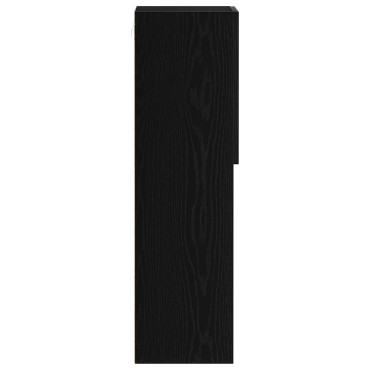 vidaXL Κονσόλα Τηλεόρασης LED Μαύρη Δρυς 30,5x30x102cm Επεξεργασμένο Ξύλο 1 τεμ.