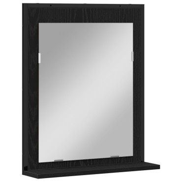 Καθρέφτης μπάνιου vidaXL Μαύρο Δρυς 50x12x60cm Επεξεργασμένο ξύλο